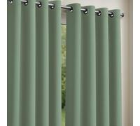 Lot de 2 Rideaux obscurcissants Unis avec 8 œillets - 135x240 cm - Vert Tilleul - Isolation Thermique été/Hiver - Entretien Facile