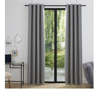 Lot de 2 Rideaux occultants 140 x 260 cm ""Night"" Nuage - Gris - 2 Panneaux occultant 140 x 260 cm