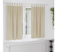 Lot de 2 rideaux occultants, crème, 140 x 175 cm, en velours, avec passants, opaques, occultants, pour chambre à coucher, salon, thermique, brise-vue et insonorisation