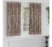 Lot de 2 rideaux occultants en velours avec isolation thermique et brise-vue pour salon, chambre à coucher, chambre d'enfant, 175 x 140 cm, cappuccino