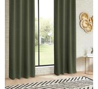 Lot de 2 Rideaux Occultants Kerry 135x240cm Vert Kaki