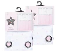 Lot de 2 Rideaux Princesse pour enfant - 140 x 260 cm - Rose