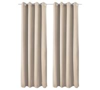 Lot de 2 rideaux thermiques Crème Amelie TO, 140x245cm