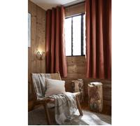 Lot de 2 Rideaux Ultra Occultants Doublés Polaire - Bjorn Terracotta - 140 x 180 cm