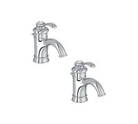 Lot de 2 robinets lavabo Fairfax bec bas