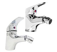 Lot de 2 robinets pour salle de bain Bidet Paire de mélangeurs en laiton chromé