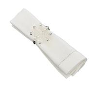 Lot de 2 Ronds de Serviette Flocon 5cm Argent