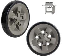 Lot de 2 roues de gril 67445 pour pièces de gril Weber Genesis II et Genesis II LX 300 200 400 600 Series Grill, roues en plastique de 20,3 cm pour roues de gril Weber