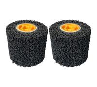 Lot de 2 roues de polissage 4,5 pouces, brosse à fil pour meuleuse d angle et Dremel, brosse abrasive en nylon pour retirer la rouille du métal et la finition des surfaces