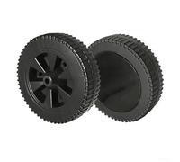 Lot de 2 roues de rechange 175 mm pour barbecue et chariot - plastique noir résistant