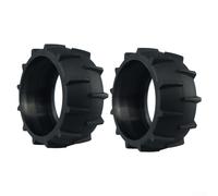 Lot de 2 roues de tonte en caoutchouc anti-poulie, Protection de roue, Profil robuste Tuning Amélioration de la traction fabriquée en, compatibles avec tondeuse robot Dreame A1, 110x40mm
