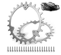 Lot de 2 roues de traction en acier inoxydable pour tondeuse à gazon Husqvarna 420/320/430X/435X/440/450X, 255mm Pointes de Traction pour Tondeuse Robot, Amélioration de la Traction