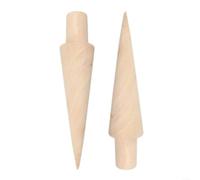 Lot de 2 rouleaux à gaufres en bois - Moule à gaufres à faire soi-même pour | Coupe de crème, pour rouleaux robustes de 18 x 4 cm en bois pour des cornes parfaites, outil de cuisine idéal pour les
