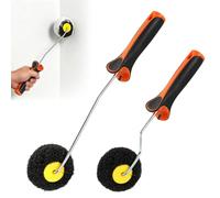 Lot de 2 rouleaux d'angle avec poils en nylon | Rouleau spécial pour mastic - Lavable - Rouleau de spatule à rouleau pour spatule à rouleau - Rouleau de revêtement