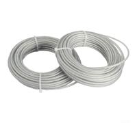 Lot de 2 rouleaux de fil en nylon avec noyau en fil d'acier 2,4 mm, 2,7 mm, 3,0 mm, 3,5 mm, pour couper l'herbe - 2 rouleaux de 10 m chacun