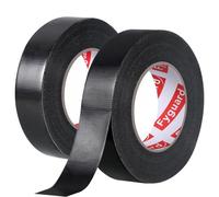 Lot De 2 Rouleaux De Ruban Adhésif Blindé-25 Mm X 100 M-Noir-Ruban De Réparation-210 ¿-En Tissu Imperméable-Pour Réparation,Fixation,Renforcement Et Étanchéité (50 M/Rouleau)