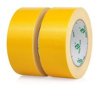 Lot De 2 Rouleaux De Ruban Adhésif Blindé Jaune Imperméable-50 Mm X 30 M-Ruban Adhésif En Tissu-Ruban Blindé Extra Fort-Ruban Adhésif Étanche