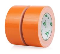 Lot De 2 Rouleaux De Ruban Adhésif Blindé Orange Imperméable-50 Mm X 30 M-Ruban Adhésif En Tissu-Ruban Blindé Extra Fort-Ruban Adhésif Étanche