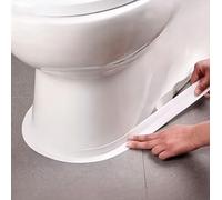 Lot de 2 rouleaux de ruban de calfeutrage auto-adhésif, 2,2 x 150 cm, bande d'étanchéité imperméable en PVC, garniture décorative blanche pour évier de cuisine, base de toilettes, baignoire, bord