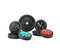 Lot de 2 roulettes pour compresseur d'air, rouleau de rechange en plastique robuste, roue silencieuse antichoc avec vis pour pompes à air, 120 mm