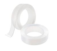 Lot de 2 Ruban adhésif double face Extra Fort 3M- Multifonctionnel - Réutilisable Amovible - transparent