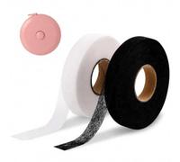 Lot de 2 rubans adhésifs double face pour ourlet - 70 m x 20 mm - Ruban adhésif thermocollant pour ourlet Wonder Web - Large bande de tissu fusible - Rouleau de tissu sans couture avec mètre ruban