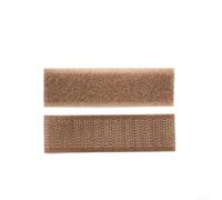 Lot de 2 rubans adhésifs doux en fourrure au toucher 2 x 7 cm (kaki) | Haute durabilité, texture douce en fourrure, pas de blessure à la main, idéal pour les tissus