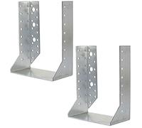Lot de 2 Sabots de charpente à ailes intérieures 140x180x75x2 mm