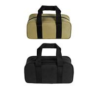Lot de 2 sacs à outils de rangement à large ouverture (A, noir + jaune)