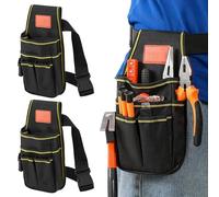 Lot de 2 sacs à outils, multi-usages, pour homme, avec 14 poches, pour électriciens, menuisiers, ouvriers du bâtiment