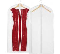 Lot de 2 sacs à vêtements en vinyle transparent - Gardez vos vêtements bien organisés et en parfait état. Protégez vos vêtements pendant les voyages et gardez les vêtements à l'abri de la poussière