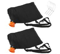 Lot de 2 sacs de collecte Leaf WGBAG500 avec 4 sangles de serrage compatibles avec aspirateur Worx WG500/501/502/505/509, grande capacité de rechange pour travaux de cour en plein air