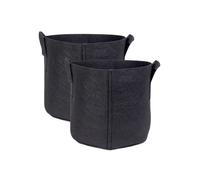 Lot de 2 sacs de plantation géotextile 11 L / 3 gallons 25 x 22 cm avec poignées - pot tissu respirant jardin, pommes de terre