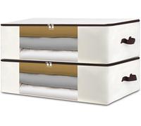 Vendos85 Lot de 2 sacs de rangement - Blanc