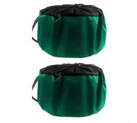 Lot de 2 sacs de rangement imperméables pour tuyau d'arrosage - Oxford 600D - Organiseur durable pour camping-car, voyage, remorque, camping, équipement d'extérieur - Vert, noir, jaune, rouge, bleu