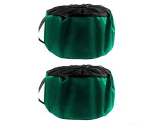 Lot de 2 sacs de rangement imperméables pour tuyau d'arrosage - Oxford 600D - Organiseur durable pour camping-car, voyage, remorque, camping, équipement d'extérieur - Vert, noir, jaune, rouge, bleu