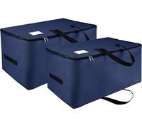 Lot de 2 sacs de rangement pliables bleu foncé 105 L