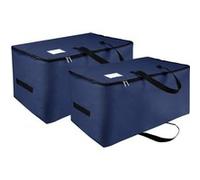 Lot de 2 sacs de rangement pliables bleu foncé 105 L