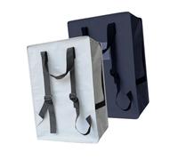 Lot de 2 sacs de rangement tissés extra larges pliables avec sangles de transport réglables, organisateur résistant à l ' eau pour l ' emballage de voyage, usage domestique, de rangement pour de tissé