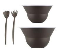 Lot de 2 saladiers 3l/4.9l avec couvercle + couverts marron Bodum K2551-451-143S-1 marron G