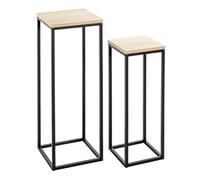 Lot de 2 Sellettes Waldo 67cm Naturel & Noir