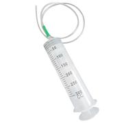 Lot de 2 seringues à huile de 300 ml, seringue en plastique avec tube, multifonctions pour aspiration d'huile, mesure des nutriments, remplissage, alimentation animale, balise lumineuse