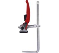 Lot de 2 serre-joints à serrage rapide - Serre-joint à cliquet à une main - Force de serrage de 220 kg - Portée de 200 mm - Saillie de 60 mm - Acier 40Cr + ABS - Pour rail de guidage et table