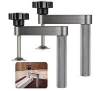Lot de 2 serre-joints pour établi, en alliage d'aluminium, robustes, réglables, pour trous de 19-20 mm