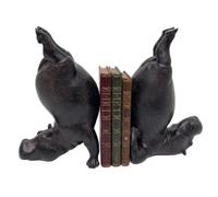 Lot de 2 Serre-Livres Hippopotame de Yoga, Serre-Livres Hippopotame acrobatique en résine Lourde, Ornement créatif, décor Animalier en résine à Double Fonction,