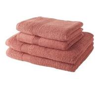TODAY Lot de 2 Serviettes de Bain 50x100 cm + 2 Draps de Bain 70x130 cm Terracotta 100% coton