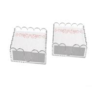Lot de 2 serviettes de rangement imperméables en acrylique transparent | Acrylique transparent de qualité supérieure, découpe ondulée pour une traction lisse, imperméable pour la surface