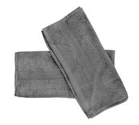 Lot De 2 Serviettes D'invité En Coton 500 Gr/M2 30x40 Cm Lagune Gris, Par Soleil D'ocre