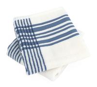 Lot de 2 serviettes invité 33x50 cm coton RIBBON bleu