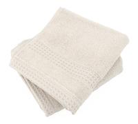 Lot de 2 serviettes invité 33x50 cm NATURAL blanc crème